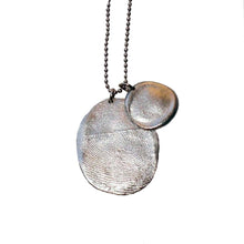 Load image into Gallery viewer, Silver Fingerprints - Mother &amp; Child - Two Hearts