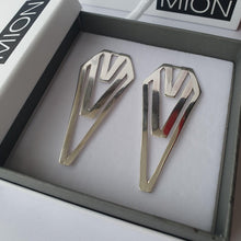 Load image into Gallery viewer, Earrings - Geometrica Silver or Brass