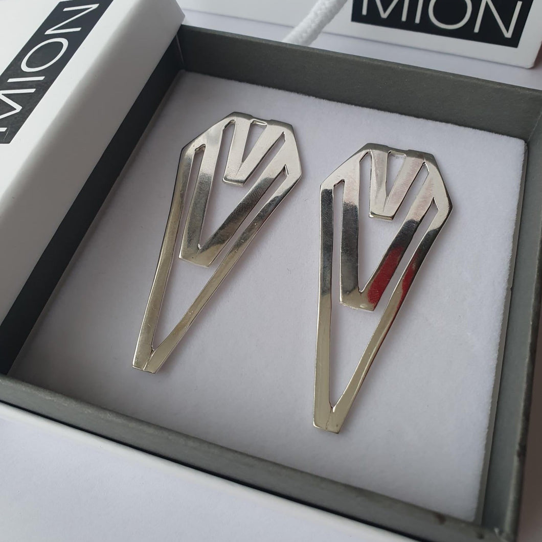 Earrings - Geometrica Silver or Brass
