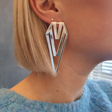 Load image into Gallery viewer, Earrings - Geometrica Silver or Brass