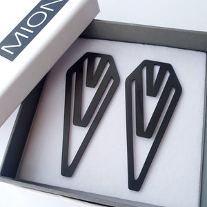 Earrings - Geometrica Black