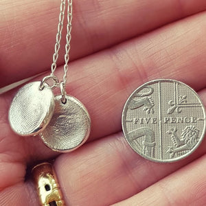Two Silver Fingerprints - Child Prints