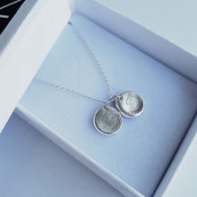 Load image into Gallery viewer, Two Silver Fingerprints - Child Prints