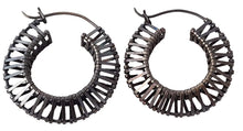 Load image into Gallery viewer, Black Hoop Earrings