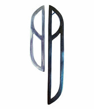 Load image into Gallery viewer, Elegance &amp; Poise - Geometric Earrings Asymmetric Black &amp; Silver Vsn 2