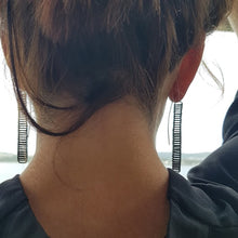 Load image into Gallery viewer, Black Tunnel Earrings