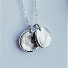 Load image into Gallery viewer, Two Silver Fingerprints - Child Prints
