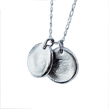 Load image into Gallery viewer, Two Silver Fingerprints - Child Prints