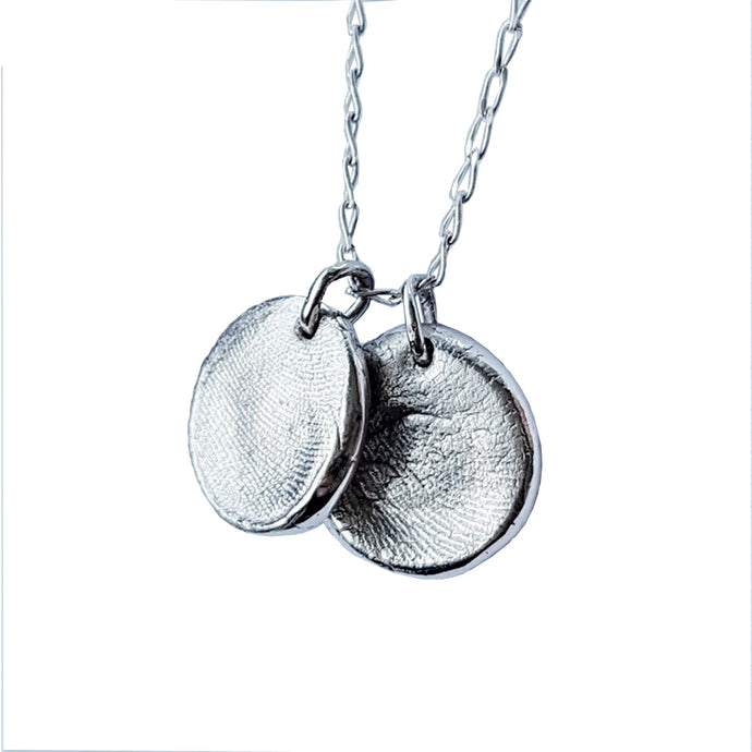Two Silver Fingerprints - Child Prints