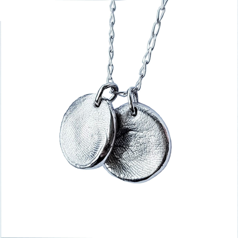 Two Silver Fingerprints - Child Prints