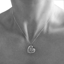 Load image into Gallery viewer, Silver Fingerprints - Mother &amp; Child - Two Hearts