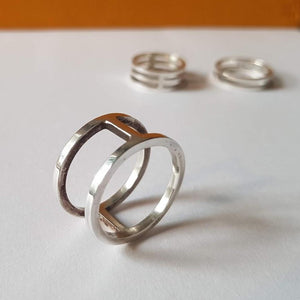 Thumb Ring - Minimal Two Bar